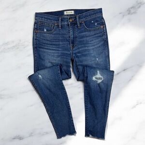 Madewell 9" High Rise Skinny Jeans Size 28 Allegra Wash Rip and Repair Edition
